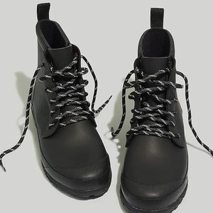 Madewell Lace-up Lug Sole Rain Boot